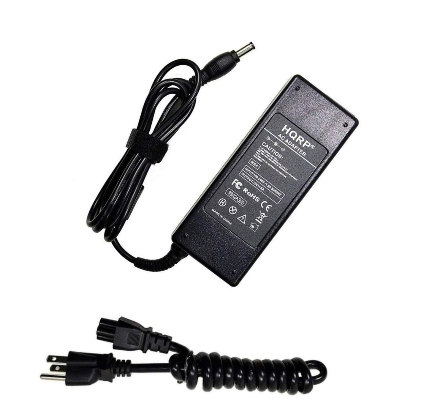 HQRP AC Adapter Compatible with Insignia HDAD36W101-AB NS-28D220NA16 NS-32DD310NA15 LED TV Power Supply Cord Adaptor + Euro Plug Adapter