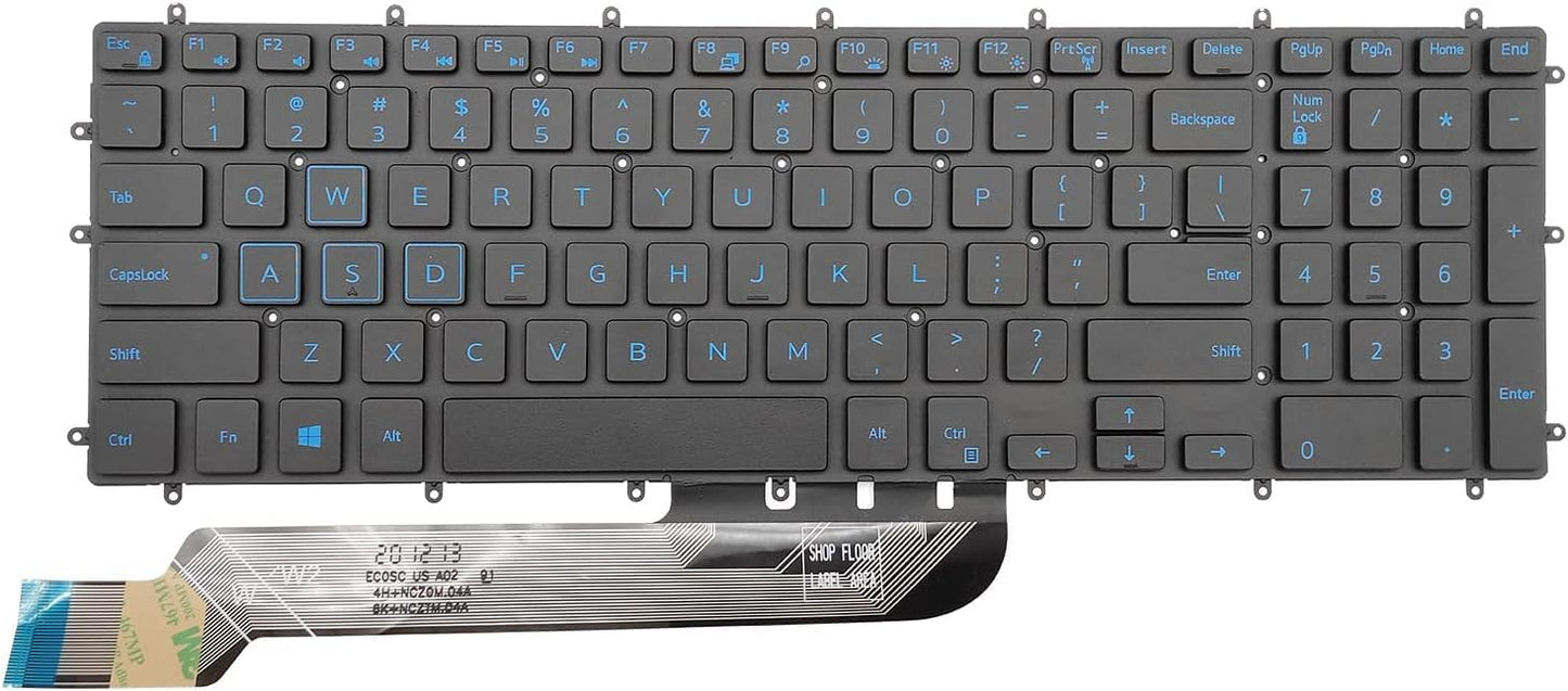PAEBAI+ Replacement Laptop Keyboard Blue Backlight for Dell Inspiron 3579 3583 3779 5565 5567 5570 5575 5587 7566 7567 7577 7588 5765 5767 5770 5775
