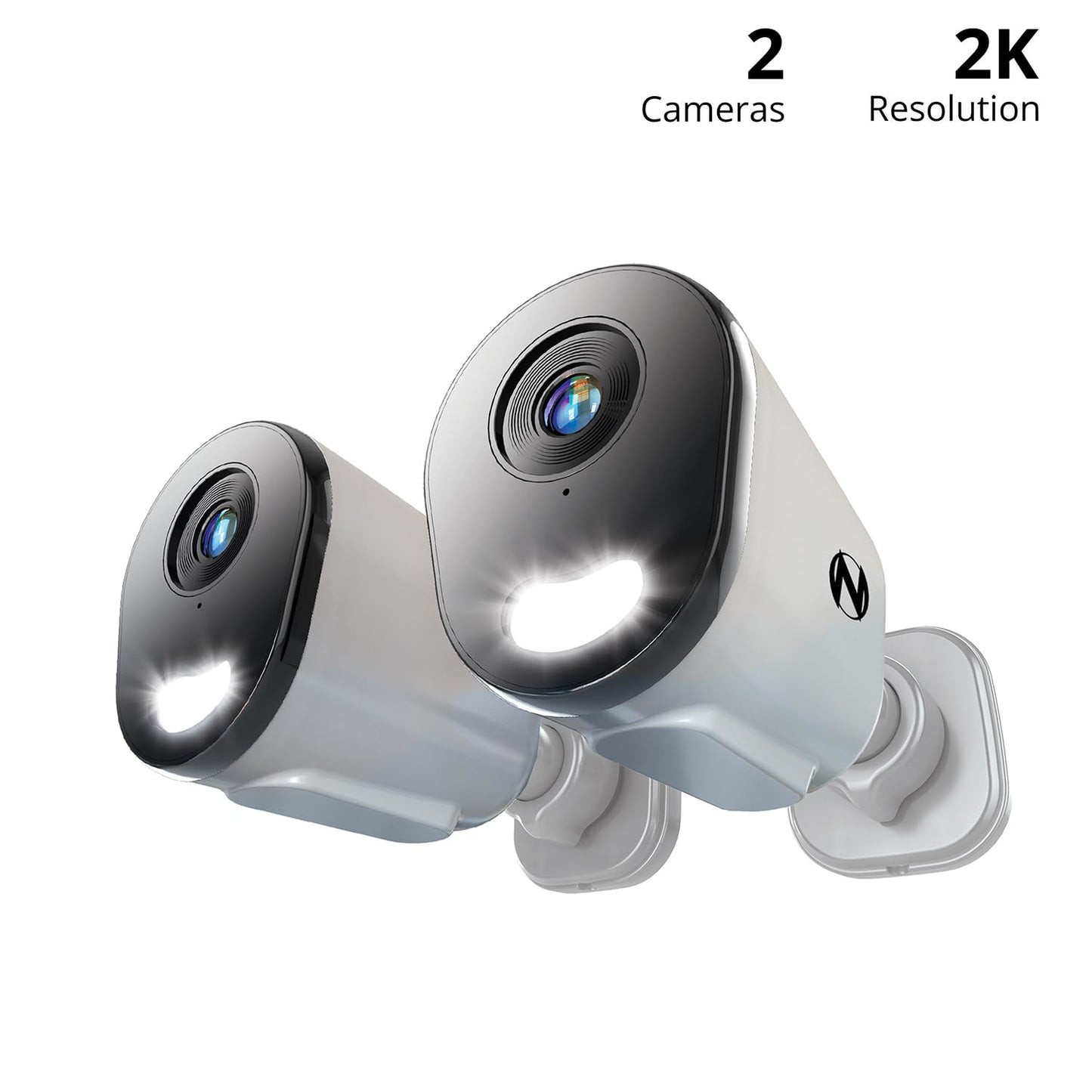 Night Owl Wired IP 4MP Deterrence Camera with 2-Way Audio - 2 Pack - White