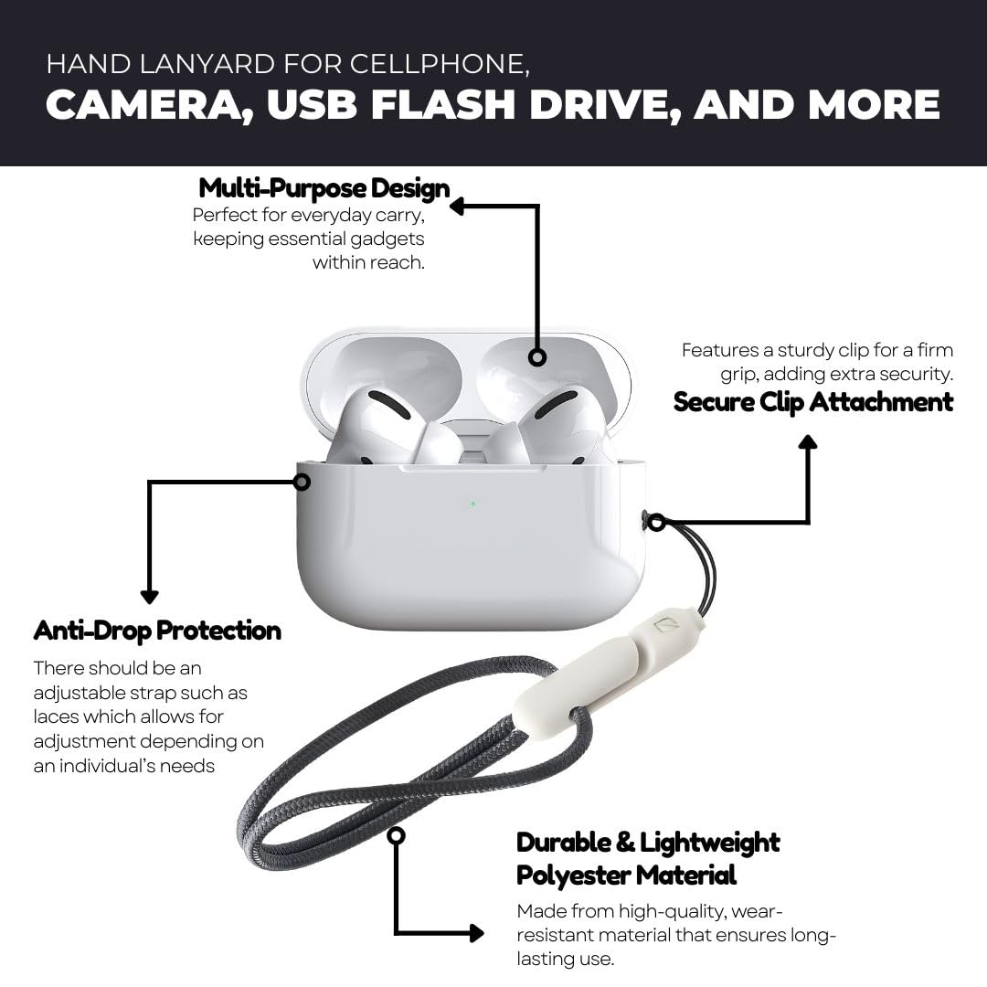 Performore Adjustable Anti-Drop Wrist Lanyard Universal Detachable Strap with Clip Lock Secure Tether for Phone, Camera, Flash Drive, Keychain & ID