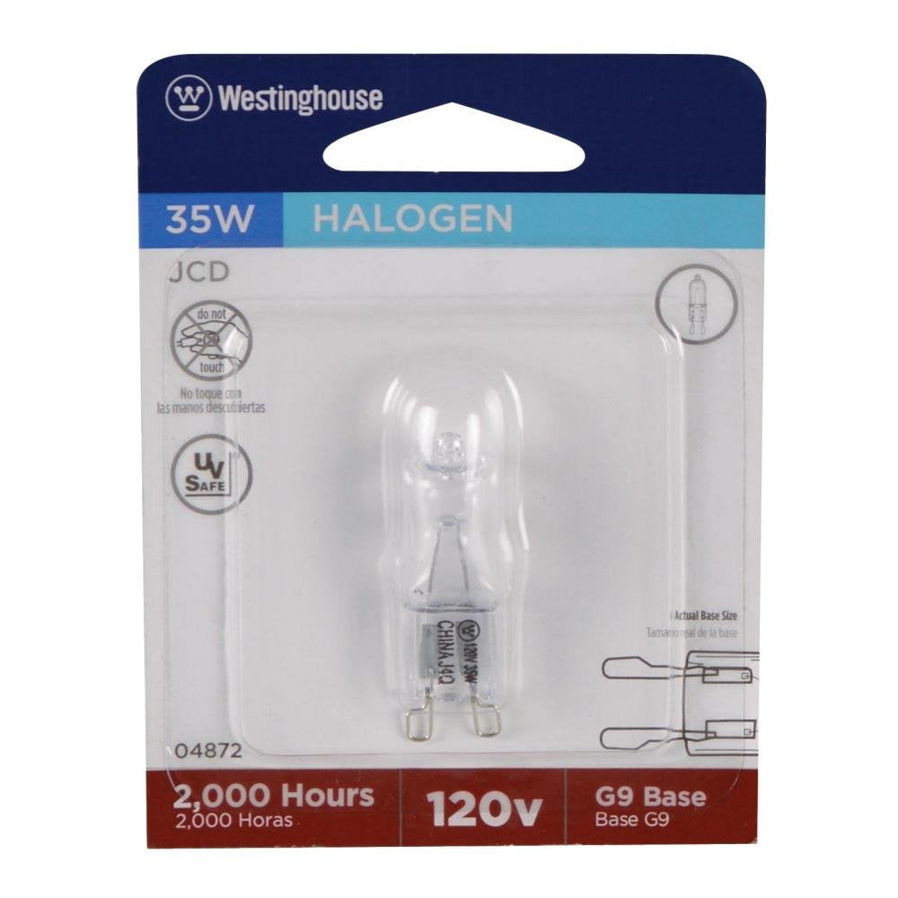 Westinghouse 0487200 35 Watt T4 Halogen Single-Ended Clear Light Bulb with G9 Base, 1 Count (Pack of 1)