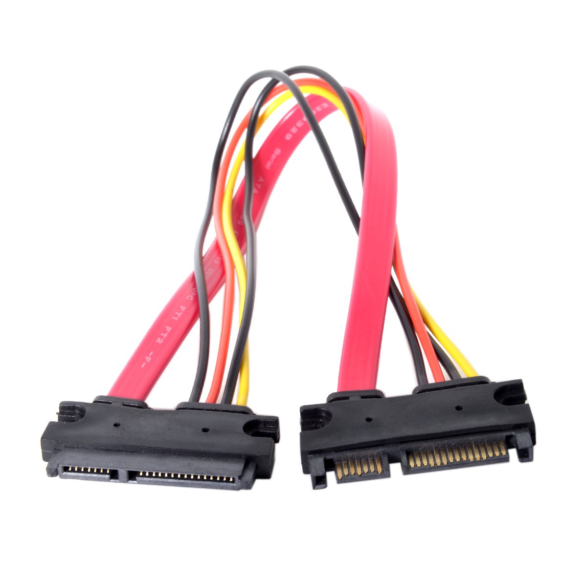 ChenYang SATA III 3.0 22Pin Male to Female Data Power Extension Cable 30cm