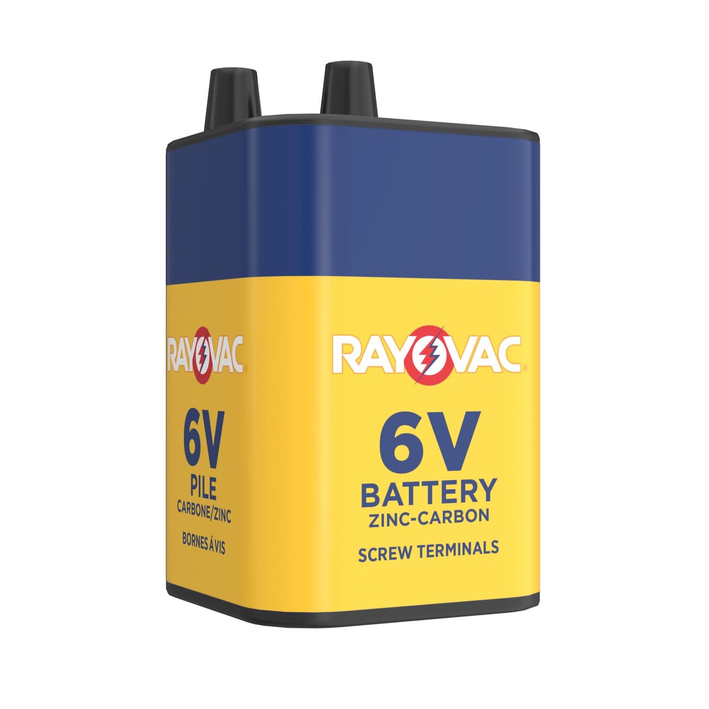 RAYOVAC Heavy Duty Lantern Battery, 6 Volt Screw Terminals, 945R4C