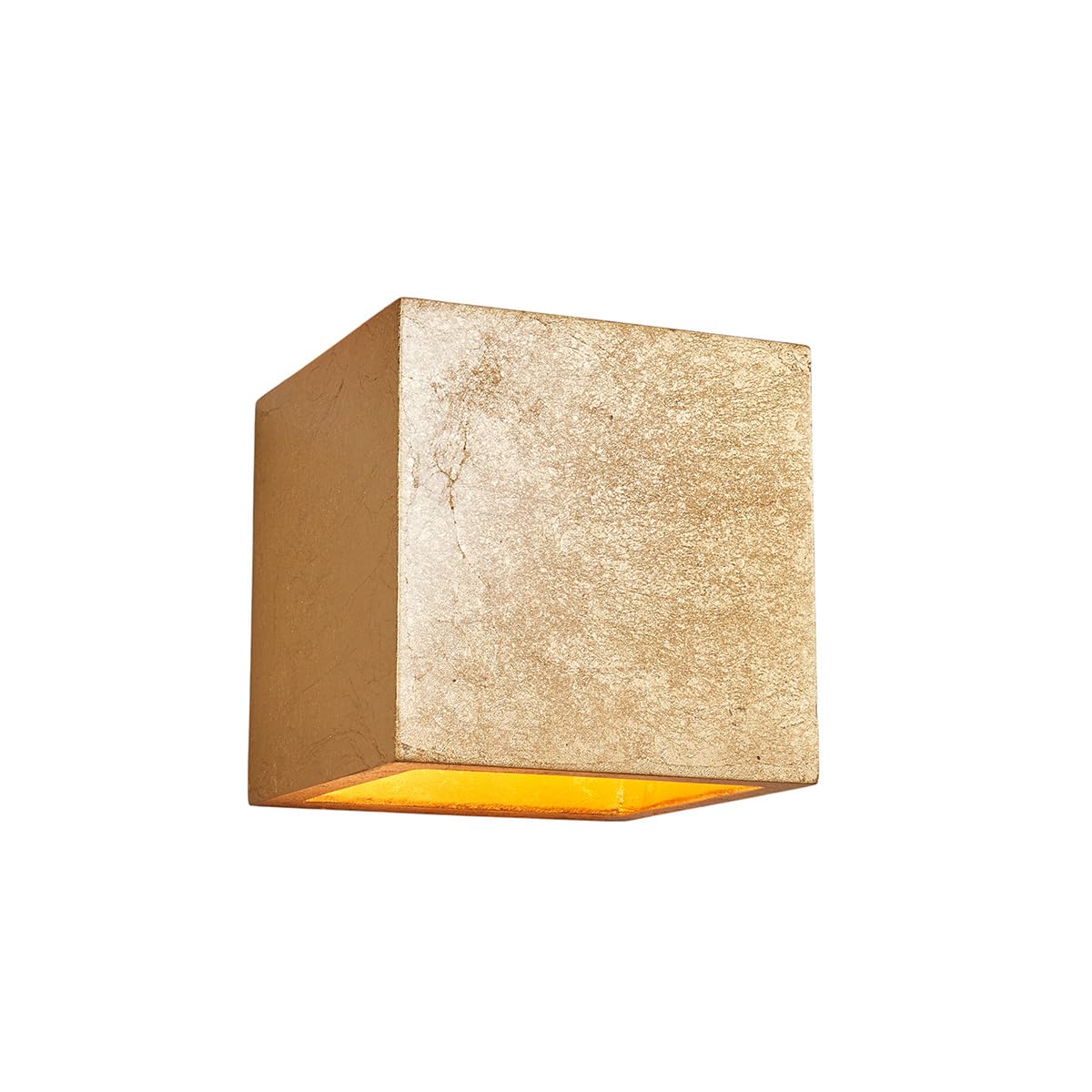 Lucande 4.5" Gold Wall Sconce, Gold Foil Up Down Wall Light Fixture, Hardwired Indoor Wall Lamp Wall Lighting for Bedroom Living Room Hallway, Wall