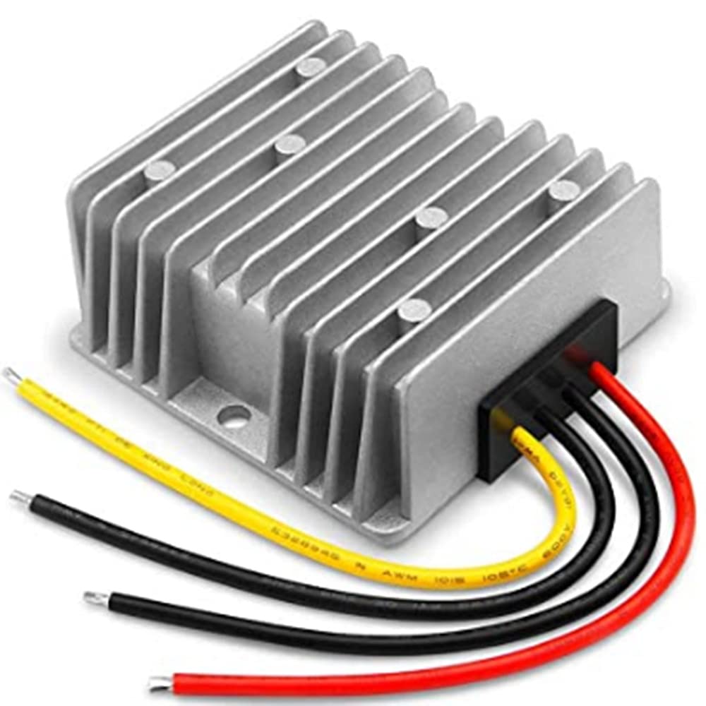 SZZWJ Voltage Converter DC 12V Step-up to 56V 3A 168W Power Supply Module Waterproof light grey ZD168-1256L01 75*75*32mm