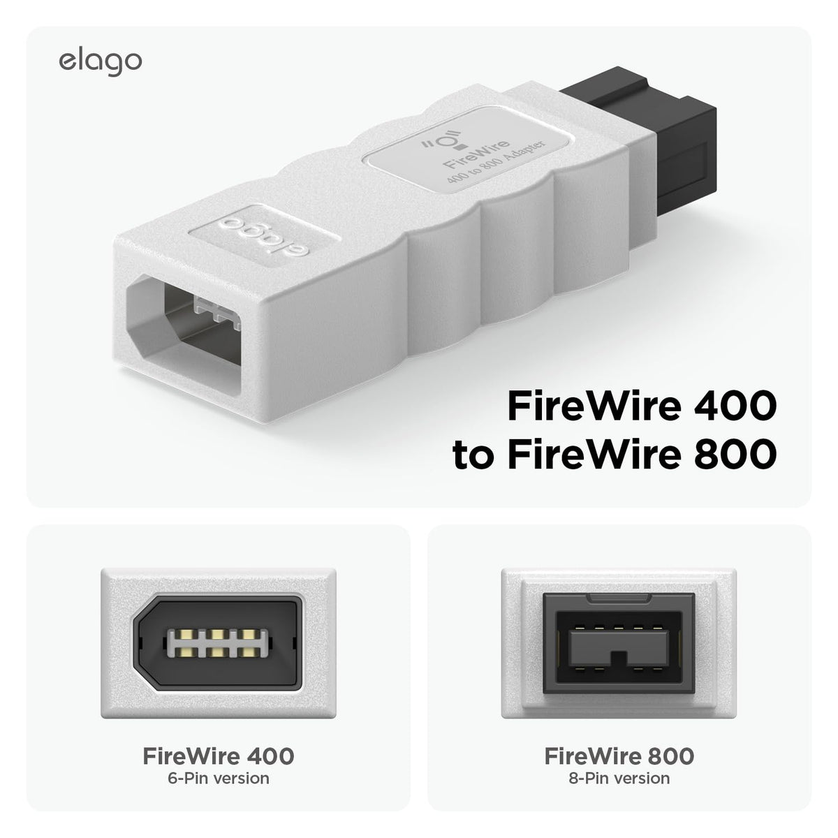 elago FireWire 400 to 800 Adapter for Mac Pro, MacBook Pro, Mac mini, iMac