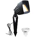 Makergroup LED Flood Light Outdoor Low Voltage12V, Replaceable 3W MR11 LED Bulb Warm White 2700K-3000K, Weatherproof for Garden Yard Landscape