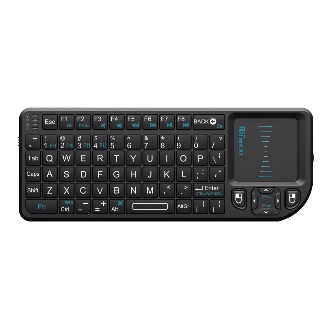 Rii 2.4G Mini Wireless Keyboard with Touchpad Mouse,Lightweight Portable Controller with USB Receiver Remote Control for Windows/ Mac/ Android