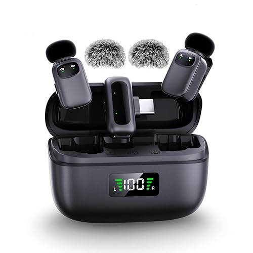 METTOMUS T1 mini Wireless Lavalier Microphone for iPhone/Android/iPad, 3-Level Noise Reduction, 30H Battery Life, AI Voice Changer, Lapel Microphone