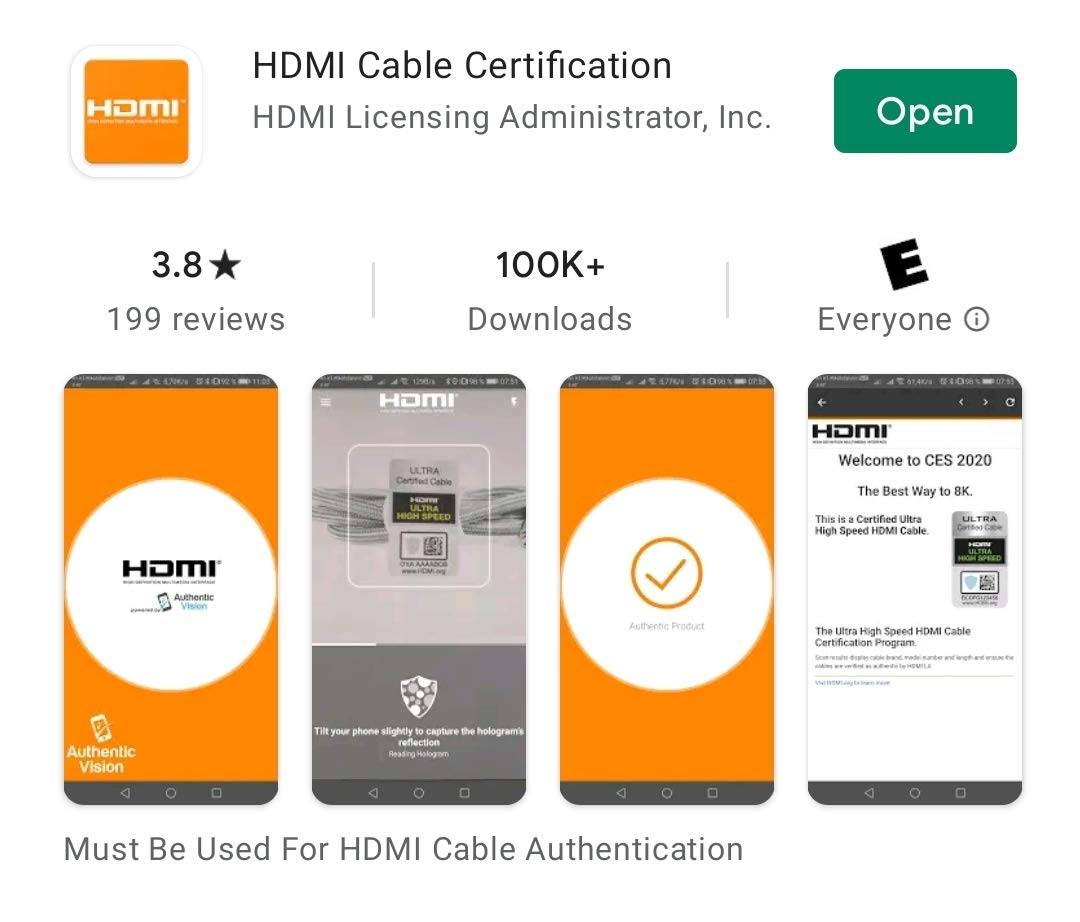 U9 8K Certified Ultra High Speed HDMI Cable 2.1 48Gbps 8K60Hz 4K120Hz eARC ARC HDR ALLM VRR QFT QMS | 1m / 3.3 feet | U9-8KP-3F