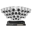 32-Channel NVR System with 4K (8MP) IP Dome Cameras with Listen-In Audio 32