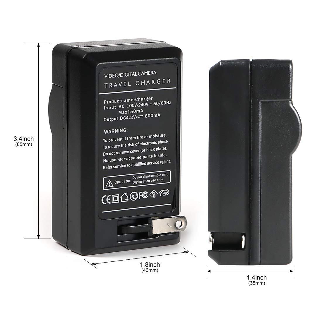 NP-BX1 NPBX1 Battery Charger for Sony Cyber-Shot DSC-RX1, RX100, HX300, HX350, H400, RX100M2, RX100M5