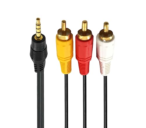 Replacement 1/3 Audio Cable 3.5mm to 3 RCA Audio AV Connection Cable TV Box Three Lotus Head AV Cable? Compatible with Smartphone, TV, MP3