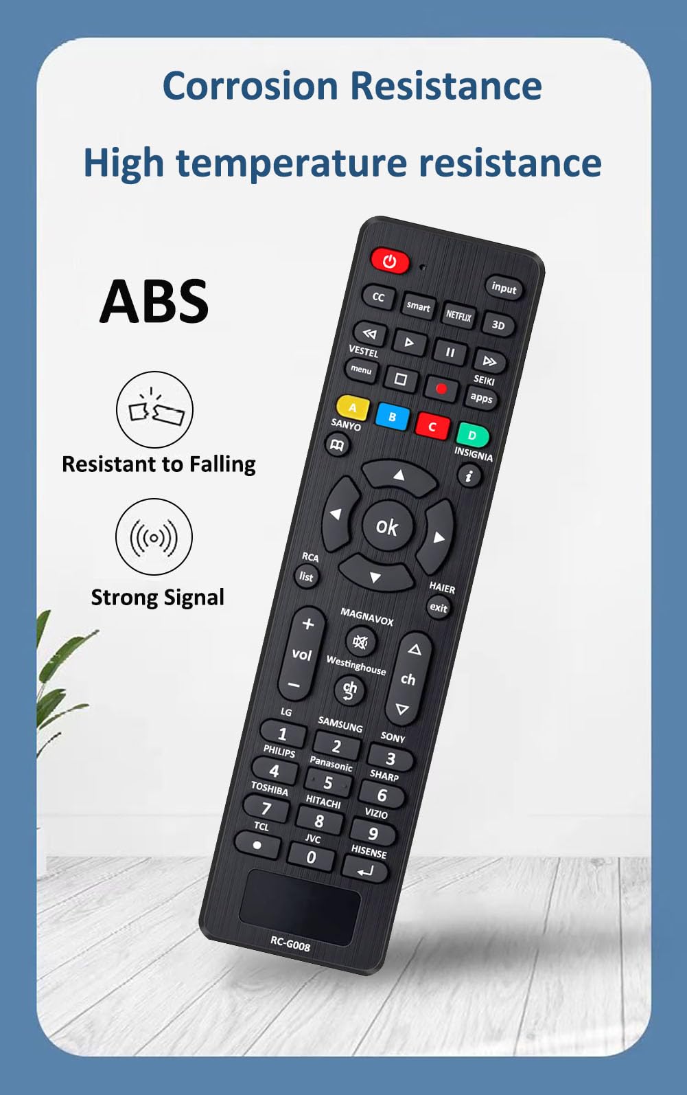 (Pack of 2) Universal TV Remote Control Replacement for TCL, Samsung, Insignia, LG, Hisense, Sony, Philips, Vizio, Sharp, Panasonic, Sanyo and Other