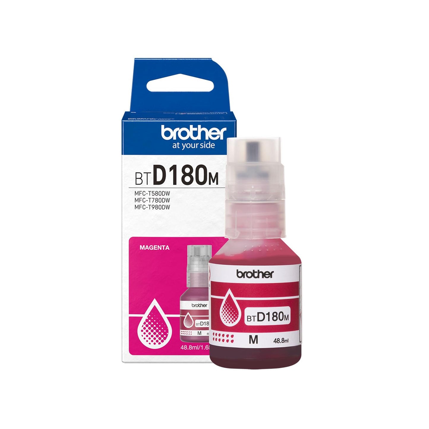 Brother Genuine BTD180M High Yield Magenta Ink Bottle
