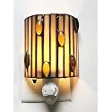 Tiffany Glass Night Light, HMJ7004, Stained Glass Bedroom Study Night Light, Size: 5"*5"*6"