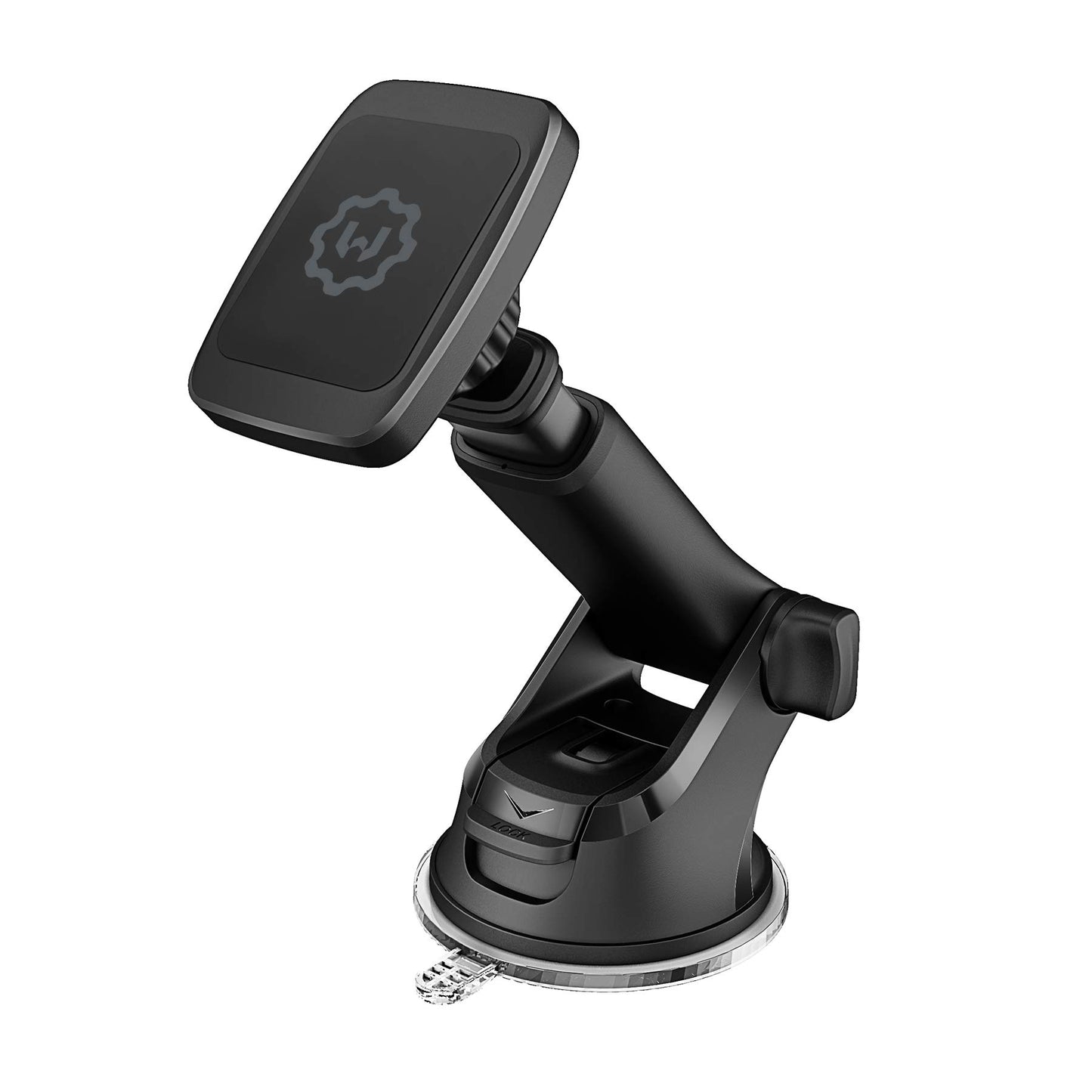 WixGear Magnetic Car Phone Mount - Universal Holder for Windshield & Dashboard with New Long Telescopic Arm - Compatible with Cell Phones & Tablets
