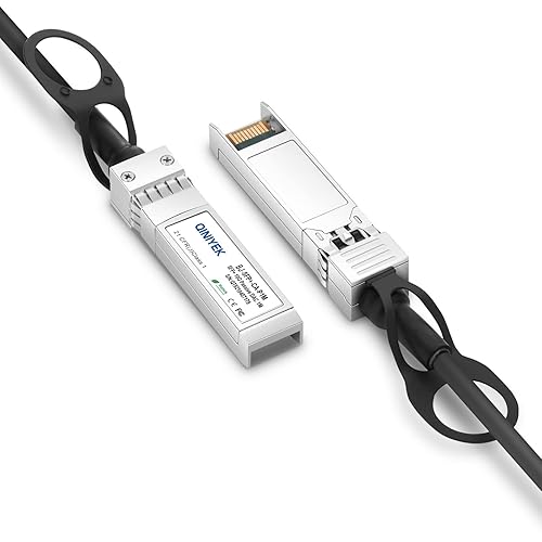 QINIYEK 10G SFP+ DAC Twinax Cable, Direct Attach Copper(DAC) Passive Cable, Compatible with Cisco SFP-H10GB-CU 1M, Ubiquiti UniFi, Supermicro