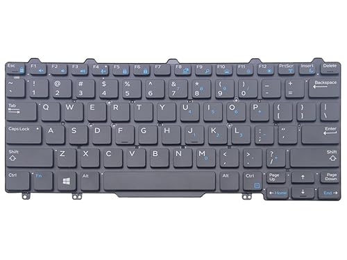 New Laptop Backlit Keyboard Replacement for Dell Latitude E7270/7270 US Layout Black Color no Frame