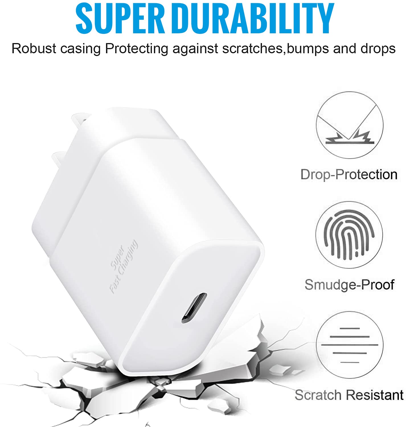 25W USB-C Power Adapter Charger - 2 Pack Type C Fast Charger Compatible with Samsung Galaxy S26 Ultra/S26/S26+/S25 Ultra/S25/24 Ultra/S24/S23