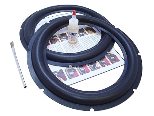 Springfield Speaker 12" Subwoofer Foam Surround Repair Kit - 2 Speaker Kit - Compatible with Rockford Fosgate Punch, HE2, RFP 3412 3812-12 Inch