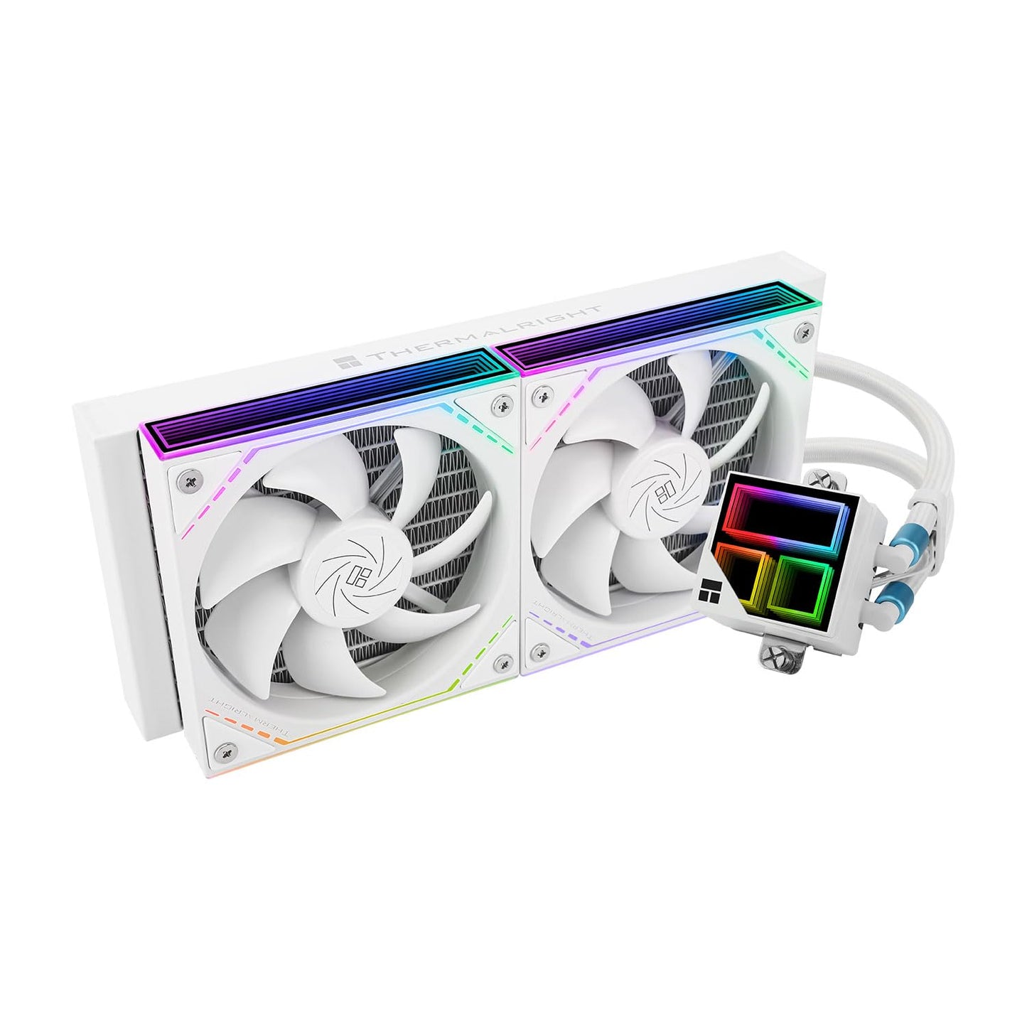 Thermalright Frozen Infinity 240 White Liquid CPU Cooler,Double PWM Fans with 2000RPM,Desktop CPU Aio Cooler,for AM4/AM5&Intel