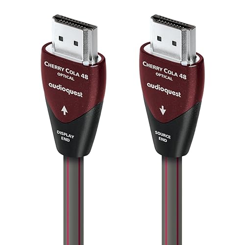 AudioQuest Cherry Cola 48 2.1 HDMI Cable - 4K/8K Ultra HD, in-Wall Rated, High-Speed, 48Gbps, HDR, eARC - 10m