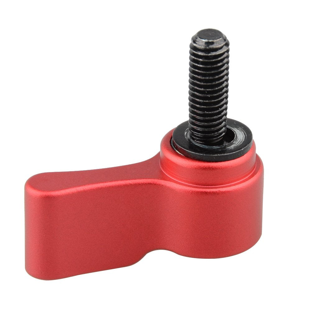 CAMVATE Knob Screw with M5 Male Threading Rotating Adjustable Thumb Lever Screw (Red,18mm Length) - 1510