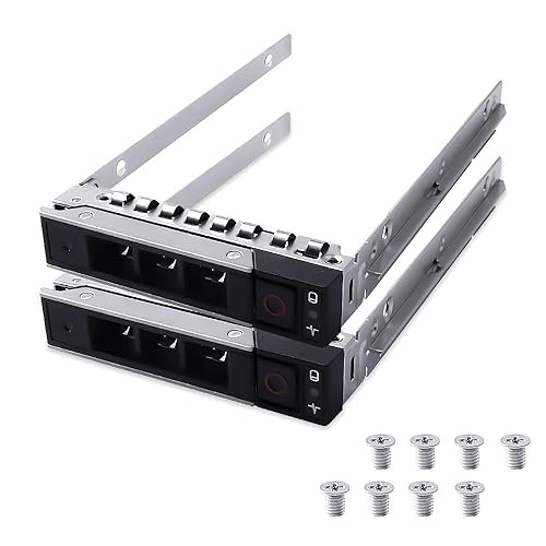 2pcs Pack 2.5" DXD9H SAS SATA Hard Drive Caddy Tray Enclosure Compatible for Dell PowerEdge Servers 14th Gen R440 R640 R740 R740xd R840 R940 R6415