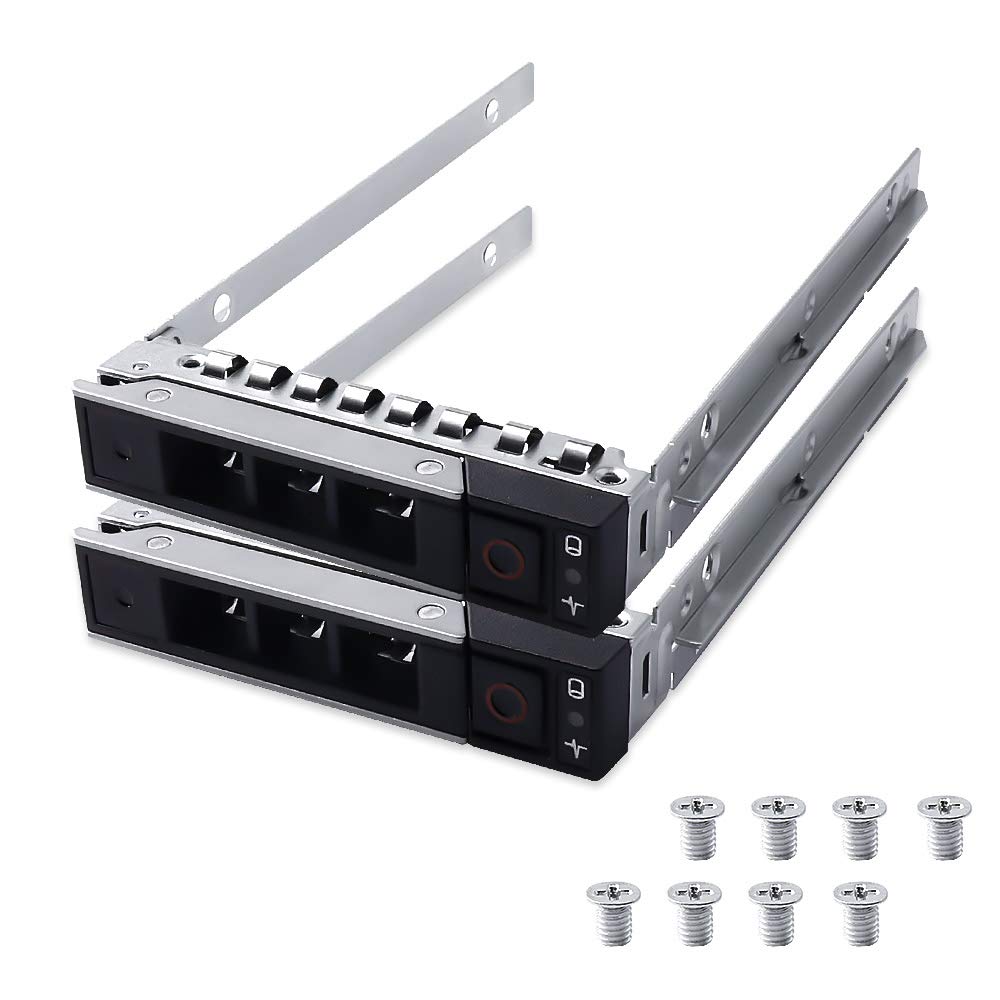 2pcs Pack 2.5" DXD9H SAS SATA Hard Drive Caddy Tray Enclosure Compatible for Dell PowerEdge Servers 14th Gen R440 R640 R740 R740xd R840 R940 R6415