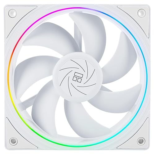 Thermalright TL-S12W CPU Fan 120mm case Cooler Fan, ARGB 5V 3-pin and 4-pin PWM Silent Computer Fan, fine Aperture Light Effect for case CPU Liquid