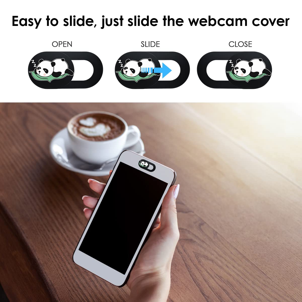 Webcam Laptop Camera Cover Slide, Cute Pattern Web Camera Cover, 0.02-Inch Ultra-Thin Fits for Laptop MacBook Pro iMac Air Computer Smartphones