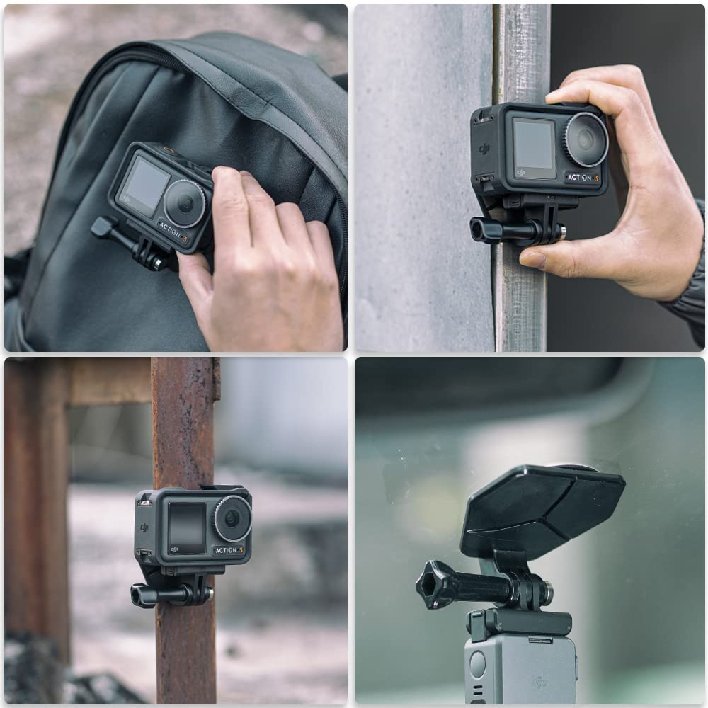 SUREWO Magnetic Neck Mount for Action Cameras, Quick Release Chest Mount with Strap, POV Vlogging Compatible with GoPro Hero 13 12 11 10 9 8 Black,DJI