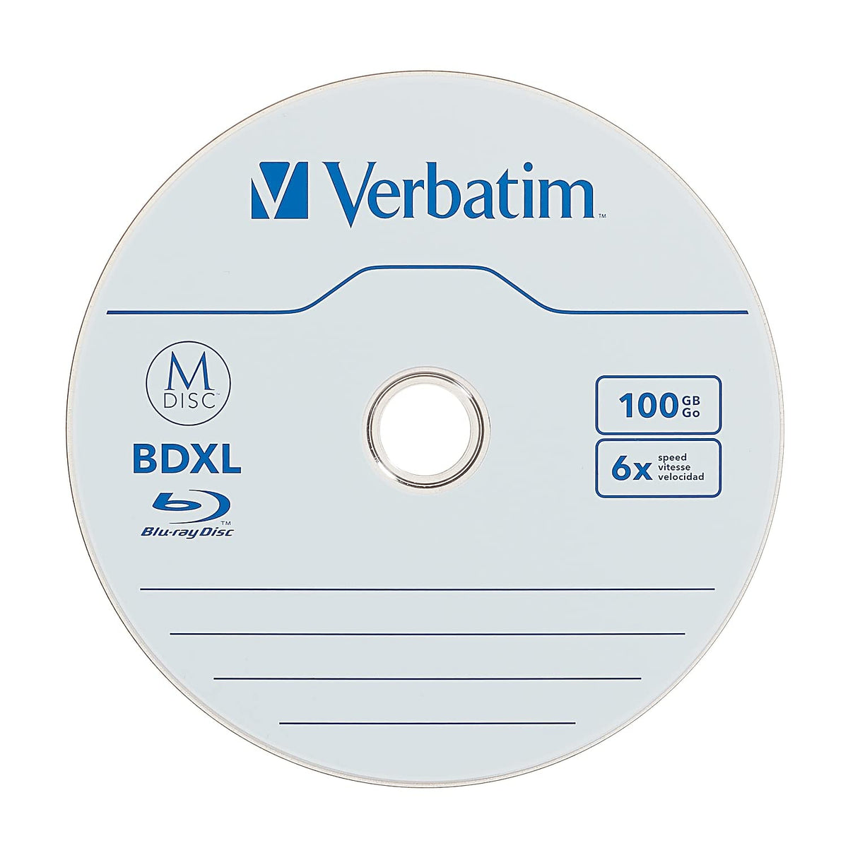 Verbatim M DISC BDXL 100GB 6X with Branded Surface Blank Blu-Ray Recordable Media - 1pk Jewel Case