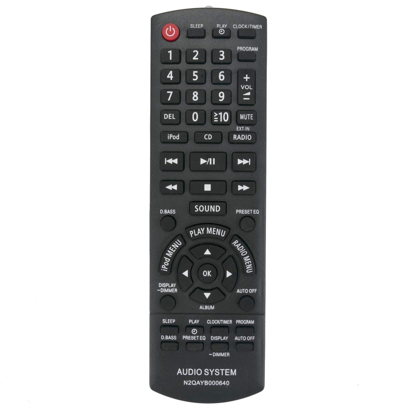 ECONTROLLY New Remote Control N2QAYB000640 for Panasonic Audio System SCHC25 SC-HC25