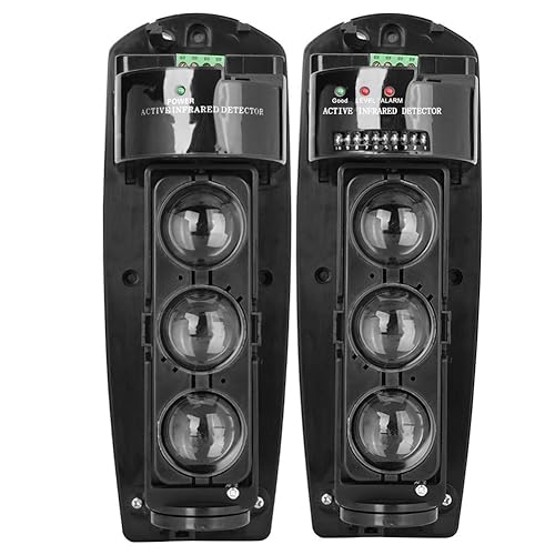 Triple Beam Alarm Photoelectric Infrared Led Detector Security System, Home Security Alarm Infrared Detector Sensor(-200)