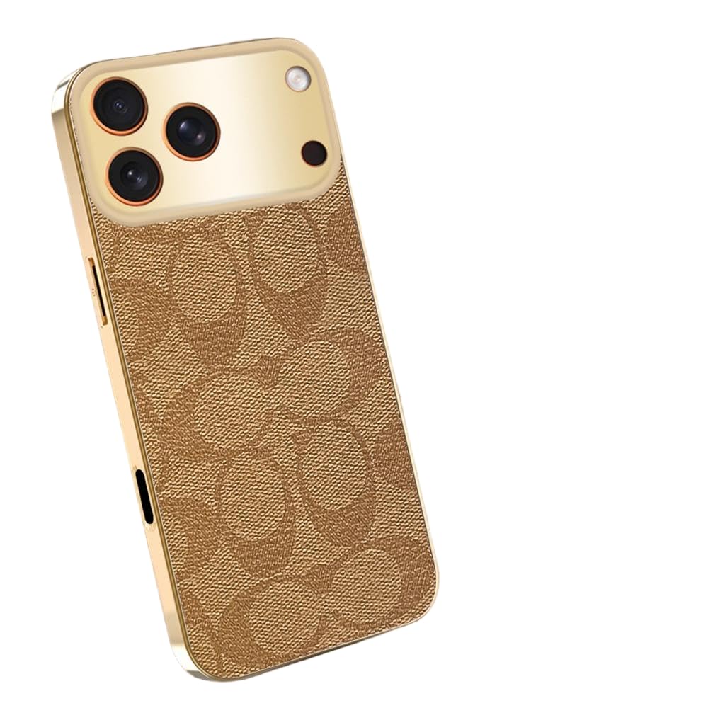 Sriyso Designer Case for iPhone,Luxury Classical Vintage Leather for Women Girl,Camera Protection,Electroplating Frame Anti-Fingerprint Military Grade
