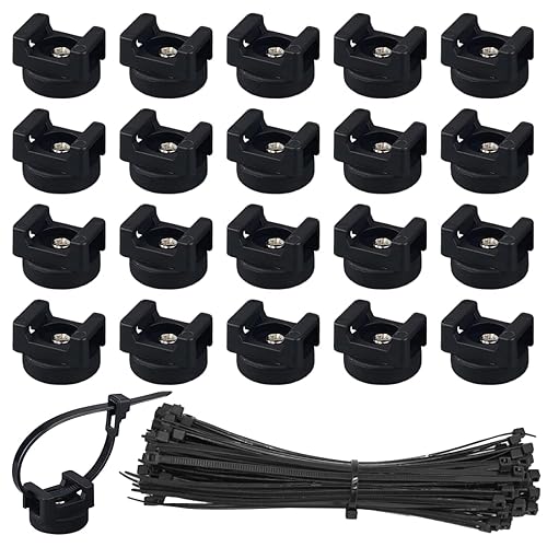 20PCS Magnetic Zip Tie Mount, Multipurpose Magnetic Cable Management Mount, 20 Mounts and 200 High Strength Nylon Cable Ties, Supplies for Organizing