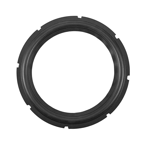 Zerone 10inch Perforated Rubber Speaker Edge Surround Ring, Subwoofer Surround Ring Replacement Parts for Speaker Repair or DIY (Black)
