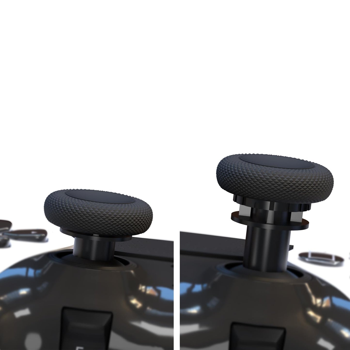 EXknight Controller Freaks for DualSense Edge, Height Adjustable Sticks for PS5 Pro Controller, 1 Low Rise(2 Heights), 1 Mid Rise(4 Heights), 1 High