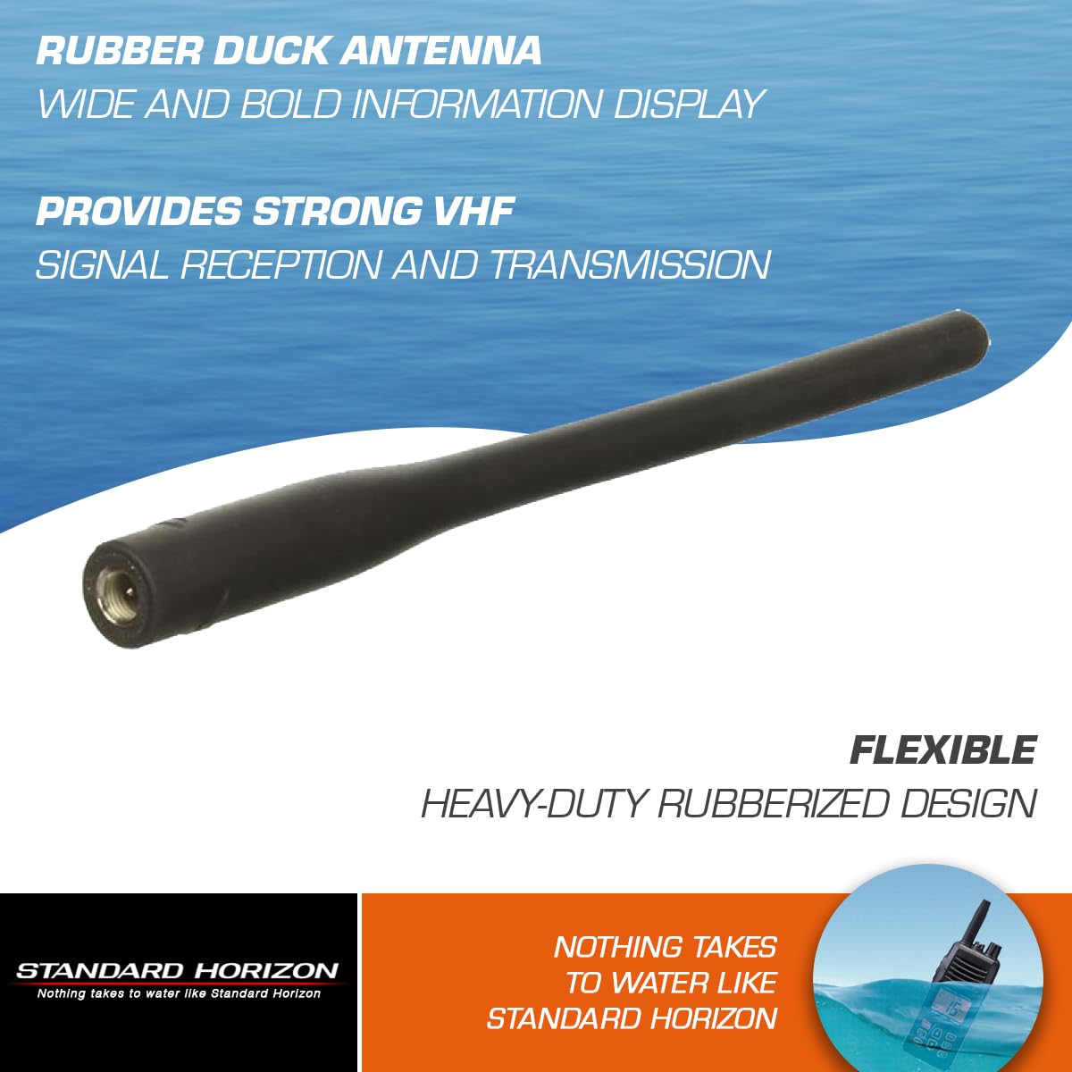 Standard STD-CAT460 Replacement Antenna for Most Handheld VHF Radios