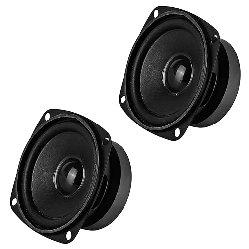 ALMOCN 2PCS 3” 4Ohm 20W Full Range Audio Speaker Stereo Woofer Loudspeaker DIY Magnetic Speaker for Arduino and DIY