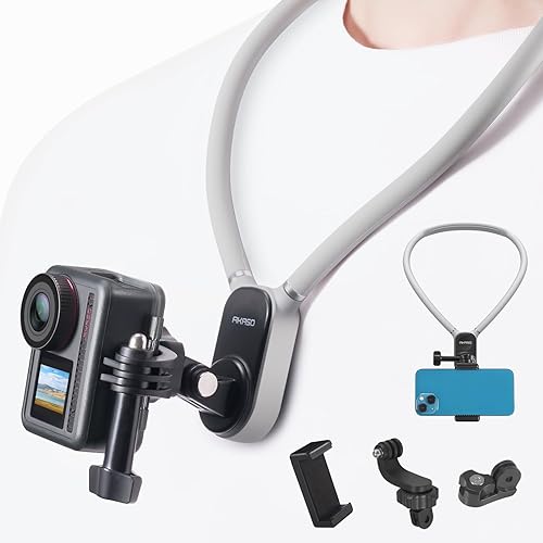 AKASO Magnetic Neck Mount Holder, Vlog Action Camera Accessories Compatible with GoPro Hero12/11/10/ 9/Max EK7000/Brave 4//DJI Osmo Action/Smart Phone