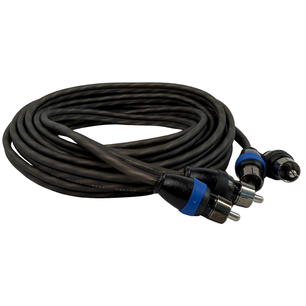 Sky High Car Audio 2 Channel Twisted 12 ft RCA Cables Coated 12' OFC