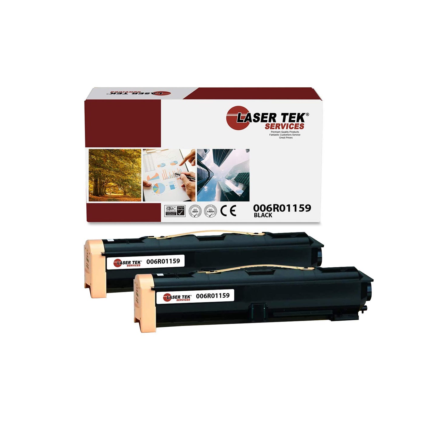 Laser Tek Services Compatible Toner Cartridge Replacement for Xerox 5325 006R01159 Works with Xerox WorkCentre 5325 5330 5335 Printers (Black, 2 Pack)