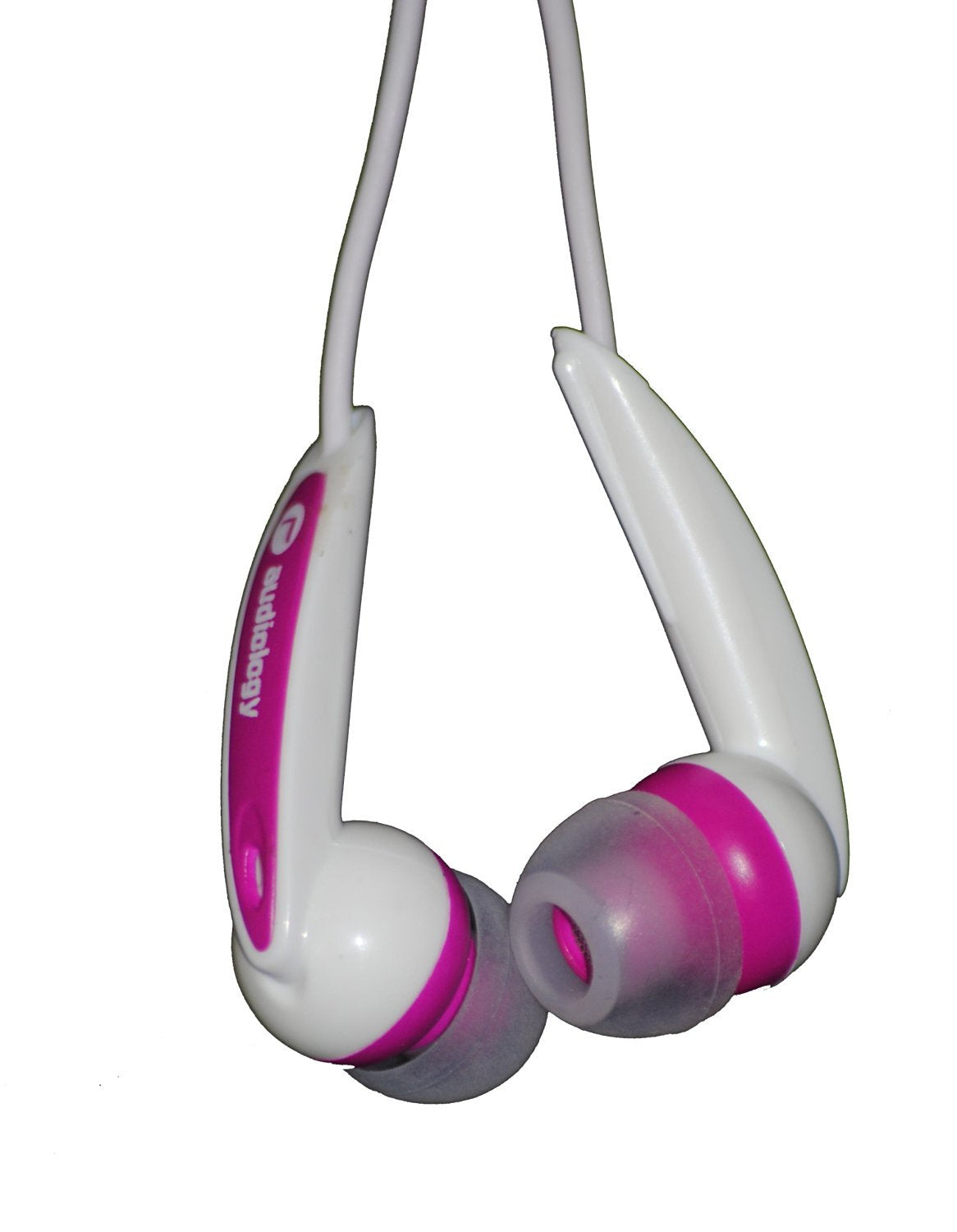 AUDIOLOGY AU-154-PK In-Ear Stereo Earphones for MP3 Players, iPods and iPhones, Pink