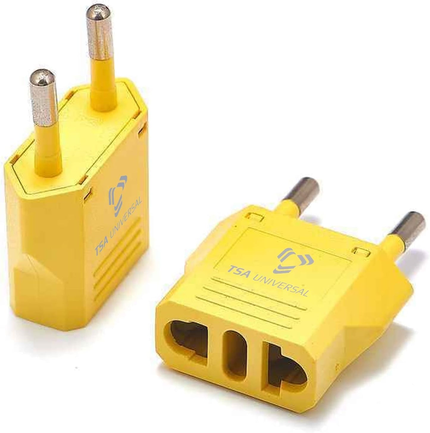 United States to Europe Type-C (Europlug) Compact Travel Power Adapter to Connect North American Electrical Plugs to European Style Round Holed…