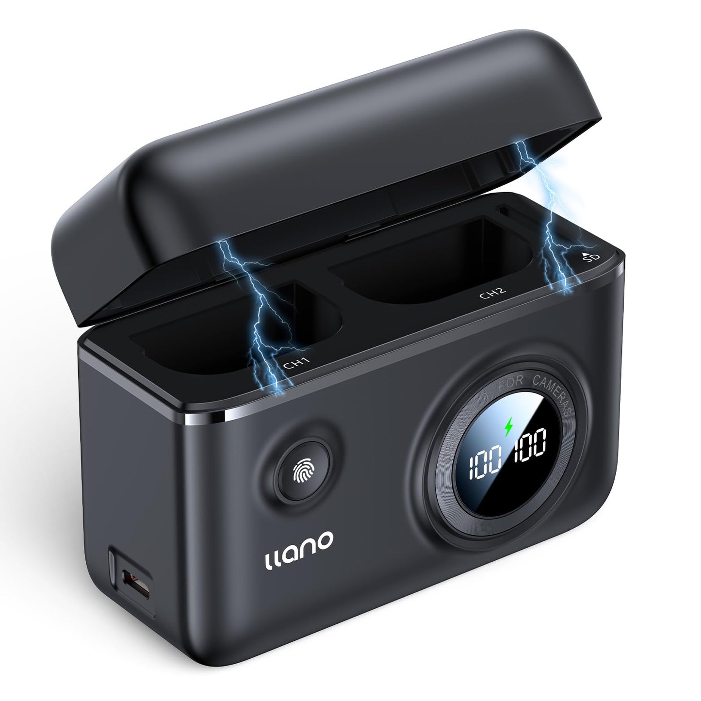 llano LP-E6NH LP-E6P Camera Battery 18W Fast Dual USB C Charger, Compatible with Canon EOS R5, R6 Mark II, R6 Mark III,5D 6D 7D Mark II III IV, 60D