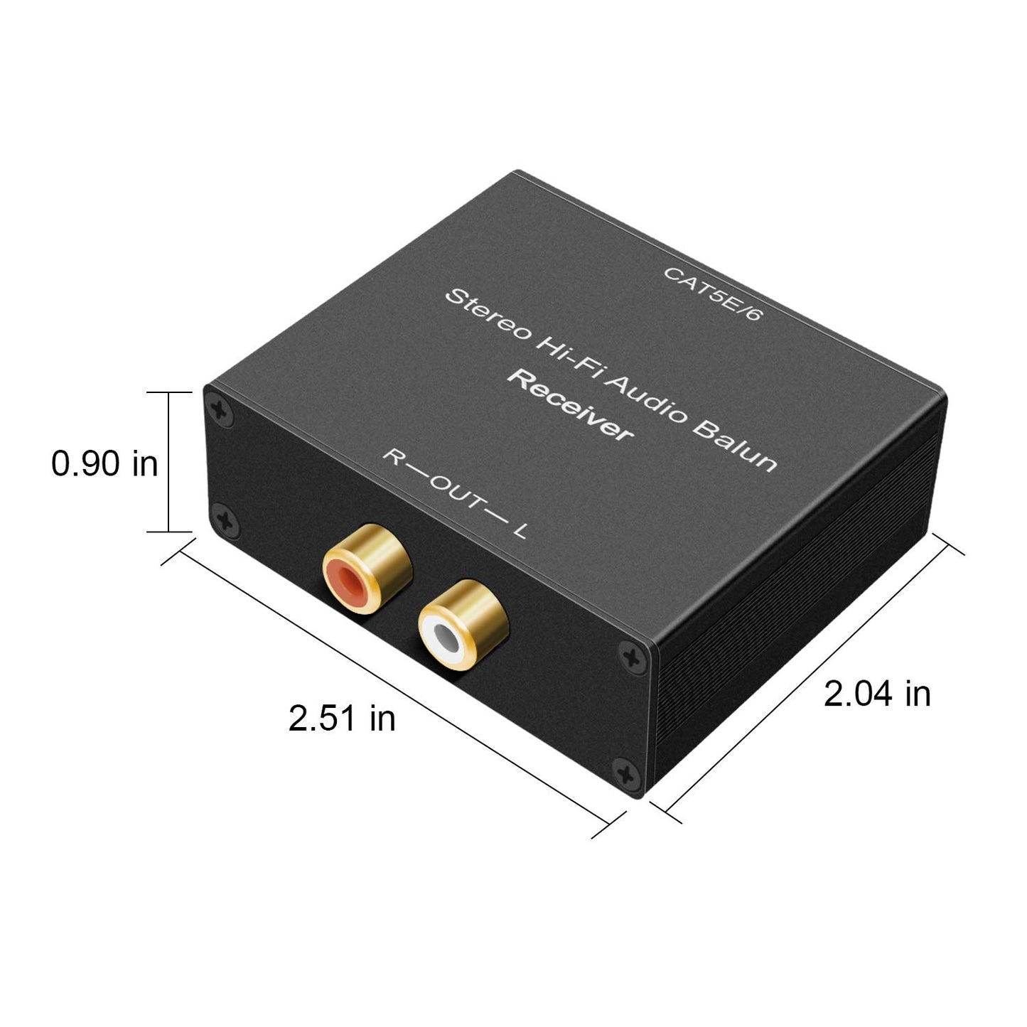 Y.D.F Hi-Fi Audio Balun, 1 Pair Stereo RCA to Stereo AV Audio Extender Stereo Analog Audio Extender, Stereo RCA Audio Extender Over Cat5e/Cat 6/Cat7