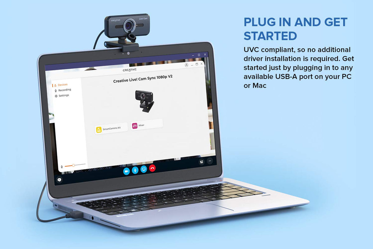 Creative Live! Cam Sync 1080p V2 Full HD Webcam with Dual Mics